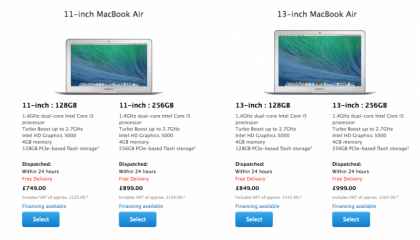 Apple met à jour discrètement le MacBook Air avec de nouveaux processeurs Haswell, à un prix inférieur
